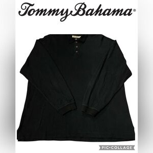 Tommy Bahama Black Polo Soft Cotton Relaxed Fit